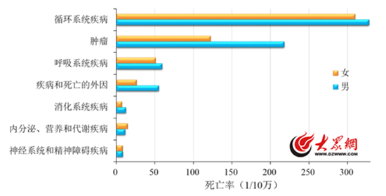 心脑血管疾病、恶性肿瘤成山东人头号“健康杀手”