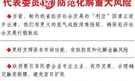 住魯全國人大代表、政協委員建言防范化解重大風險