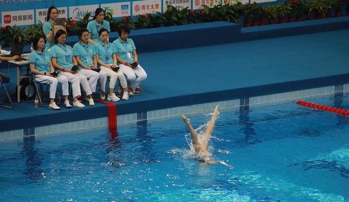 全国花样游泳青少年u系列锦标赛青岛体育中心游泳跳水馆开赛