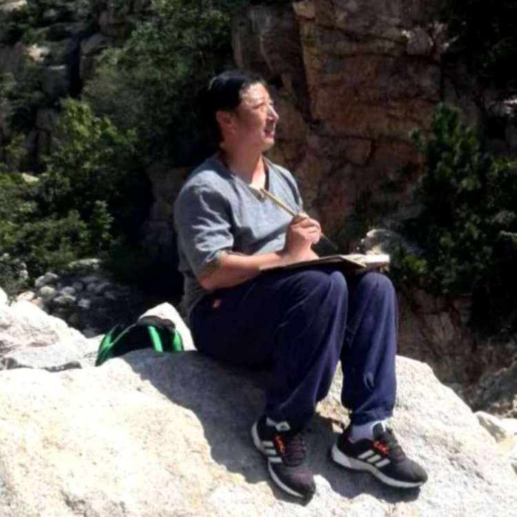 洗尽■铅华洗尽偶然天成 金乐国画作品欣赏之一