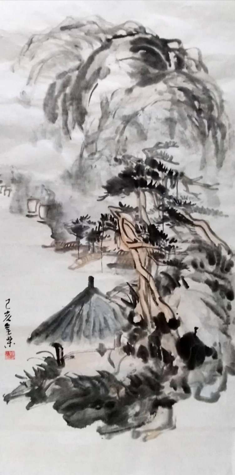 洗尽■铅华洗尽偶然天成 金乐国画作品欣赏之一
