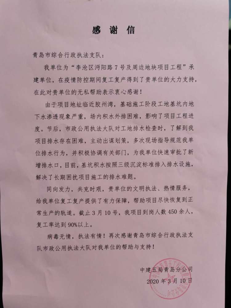 【文明执法】青岛市综合行政执法支队：真诚服务解难题 文明执法赢赞誉