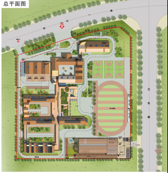 「特教」西海岸建特教中心规划建筑方案批前公示：占地面积34860.71