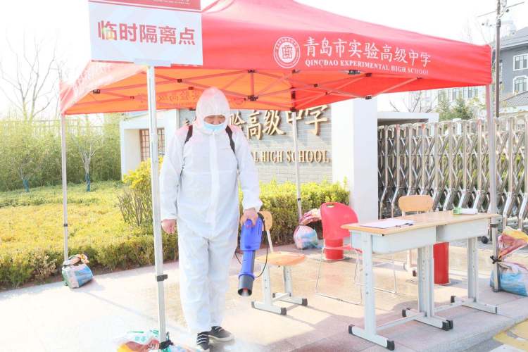 开学：高三学生4月15日开学 记者探访青岛高中、职校、中小学开学筹备情况