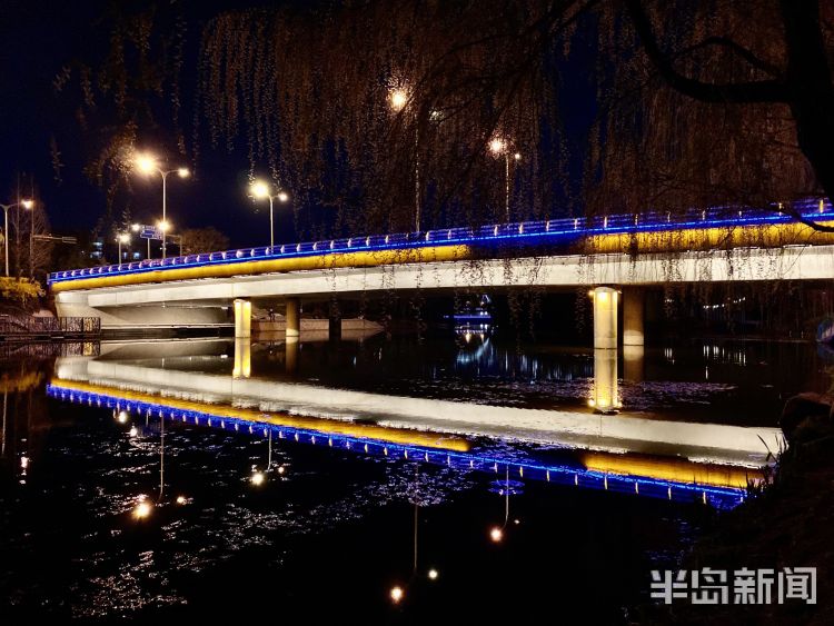 『李村河』灯光摇曳繁花似锦 夜游李村河看不一样的美景