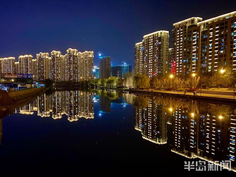 『李村河』灯光摇曳繁花似锦 夜游李村河看不一样的美景