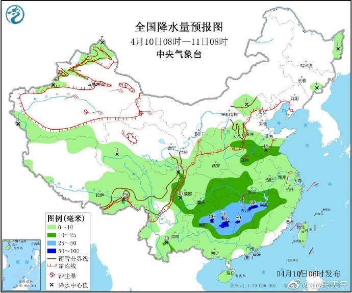 「10」4月10日青岛内陆地区最低3℃还有阵雨 杨柳飞絮将进入高发期注意防护