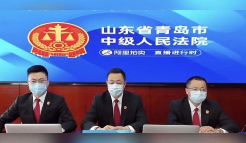 青岛中院首次网络司法拍卖直播标的物一拍成交 总额达2.9亿元