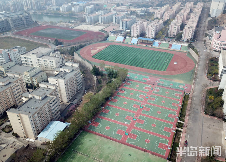 【朝思暮想】航拍中国海洋大学：校园内樱花等进入盛花期