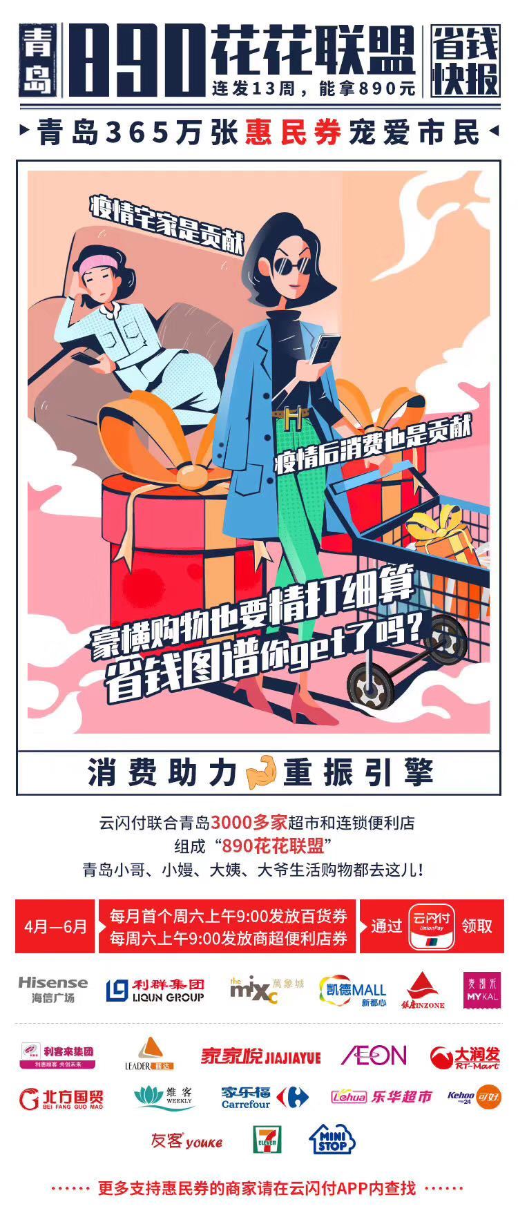 「万张」“2020青岛消费季”365万张惠民券已发43.5万张 第三周拟发30万张