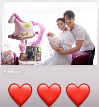 []TVB当家花旦杨怡产女 老公罗仲谦停工陪伴