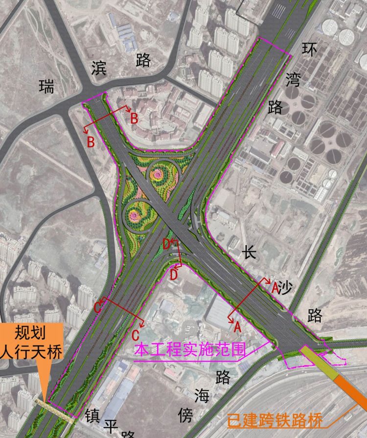 环湾路■总投资额57770万元 环湾路-长沙路立交桥工程将启动建设