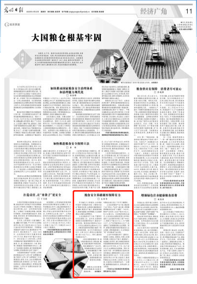 「」光明日报关注山东粮食生产 粮食安全基础雄厚保障有力