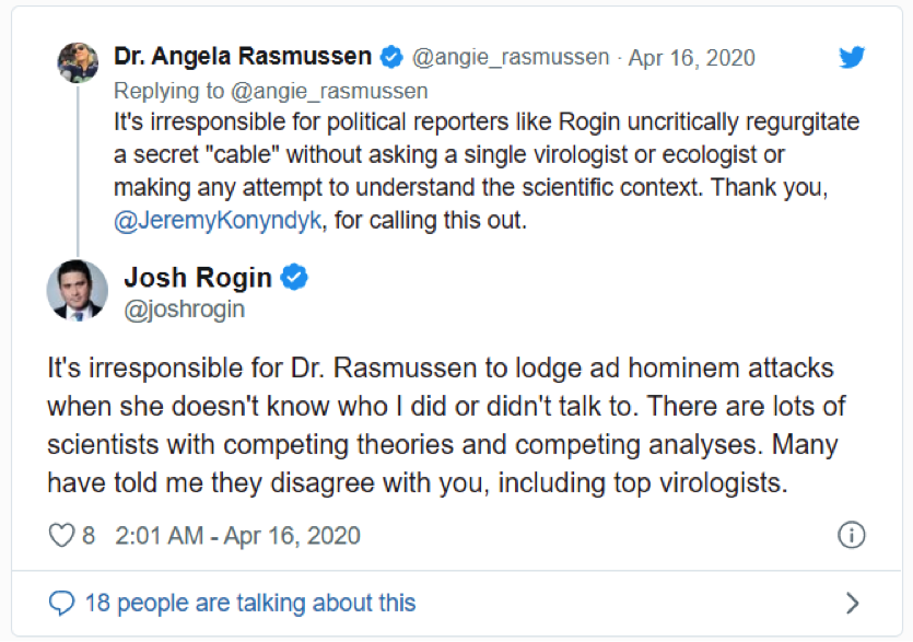 ■美媒起底：美记者和政客联合炮制“病毒起源于中国实验室的阴谋论”