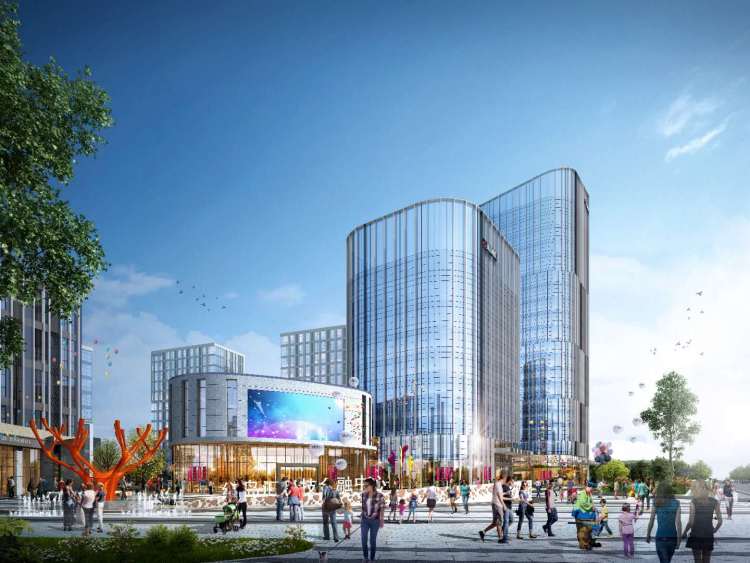 #花园式#青岛红岛汇科技金融中心项目建设按下“加速键”预计今年底主体封顶