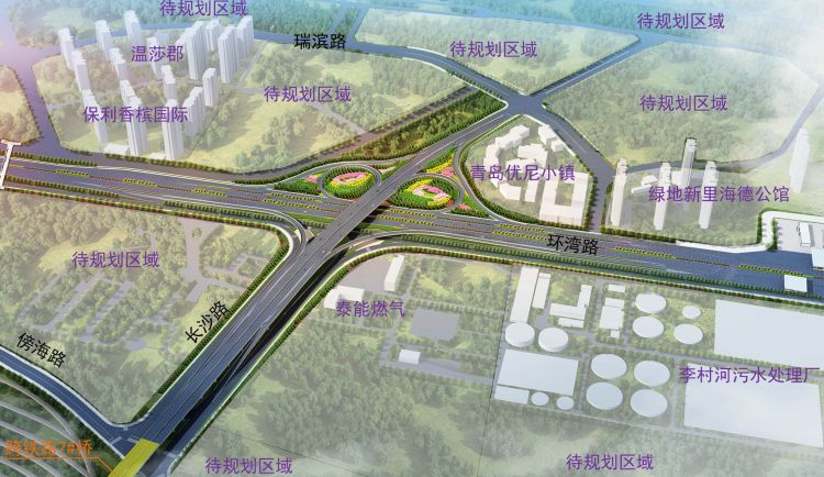 环湾路青岛环湾路-长沙路立交桥工程启动设计招标 2021年建成投用