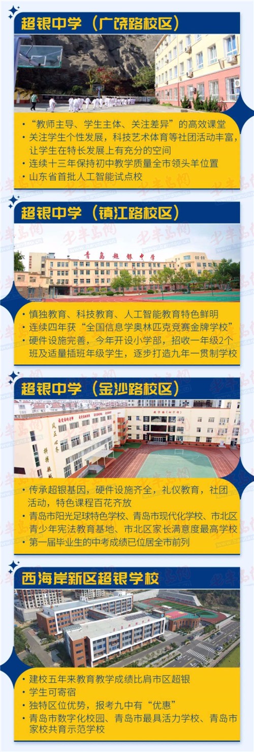 公民同招一图读懂如何报名超银中学 四大校区同步招生