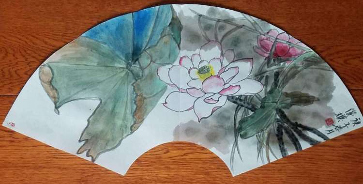 山水潋滟春色好 花鸟虫鱼也动人 孙俊英国画作品欣赏