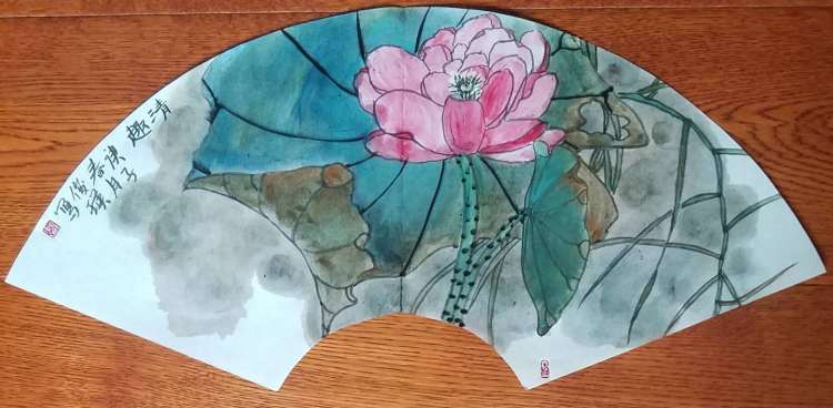 山水潋滟春色好 花鸟虫鱼也动人 孙俊英国画作品欣赏