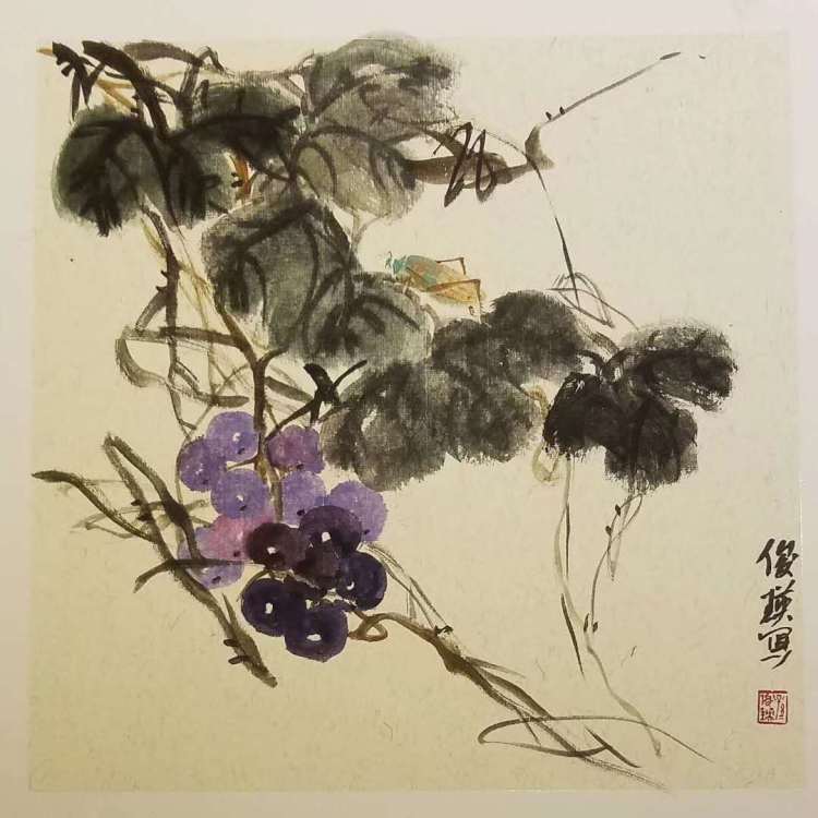 山水潋滟春色好 花鸟虫鱼也动人 孙俊英国画作品欣赏