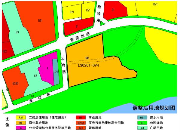 LS0201青岛崂山区金家岭LS0201-094地块控规调整 由商业变商住