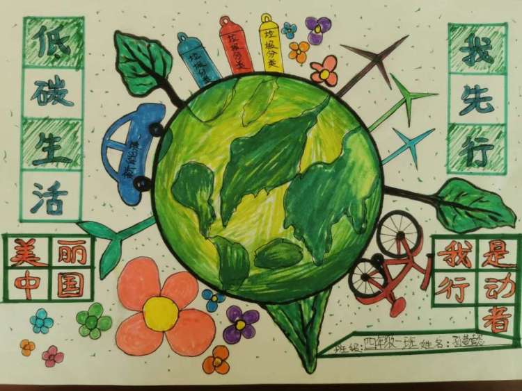生态环境局李沧分局与青岛市四流中路第三小学联合举办小绿环保绘画线