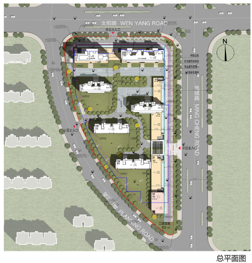 城阳城阳街道文阳路南一地块规划出炉 建设5栋8F~18F住宅楼等