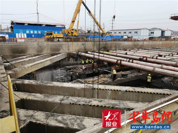 青岛地铁4号线最新进展：李家下庄站主体封顶