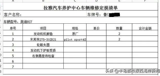 汽车维修费用明细清单，全面解析与指导，汽车维修费用明细清单，全面解析与指导指南