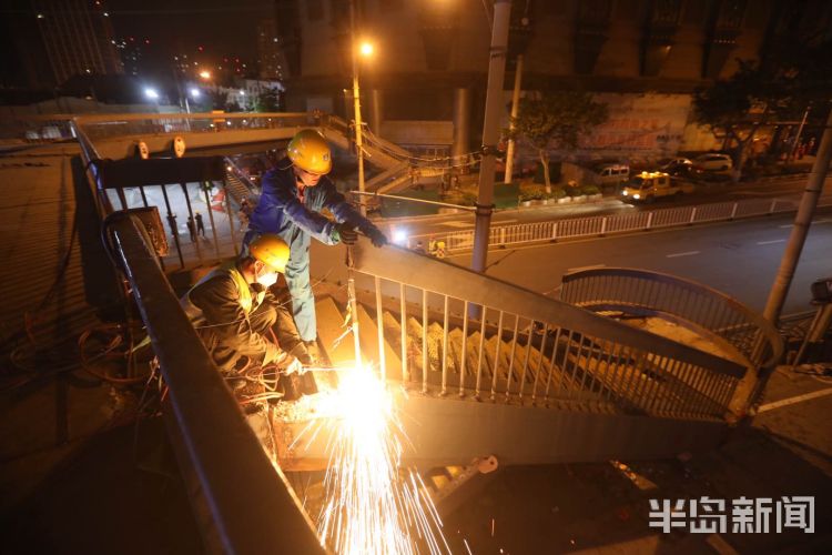 开拆中山路过街人行天桥正式开拆