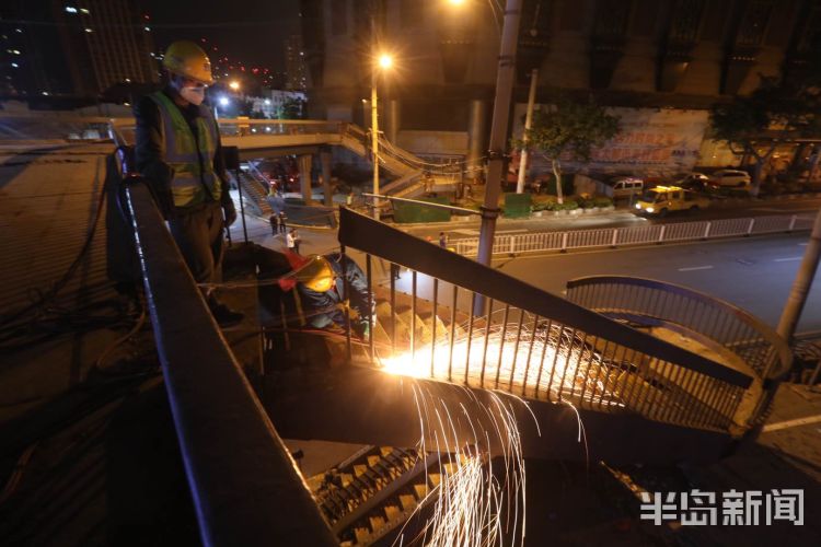 开拆中山路过街人行天桥正式开拆