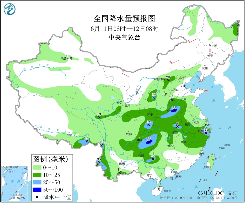 雾雨蒙蒙！6月10日青岛阴有阵雨 山东明后两天雨势渐加强