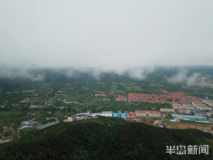 雨雾崂山区北宅街道：雨雾升腾 环绕青山