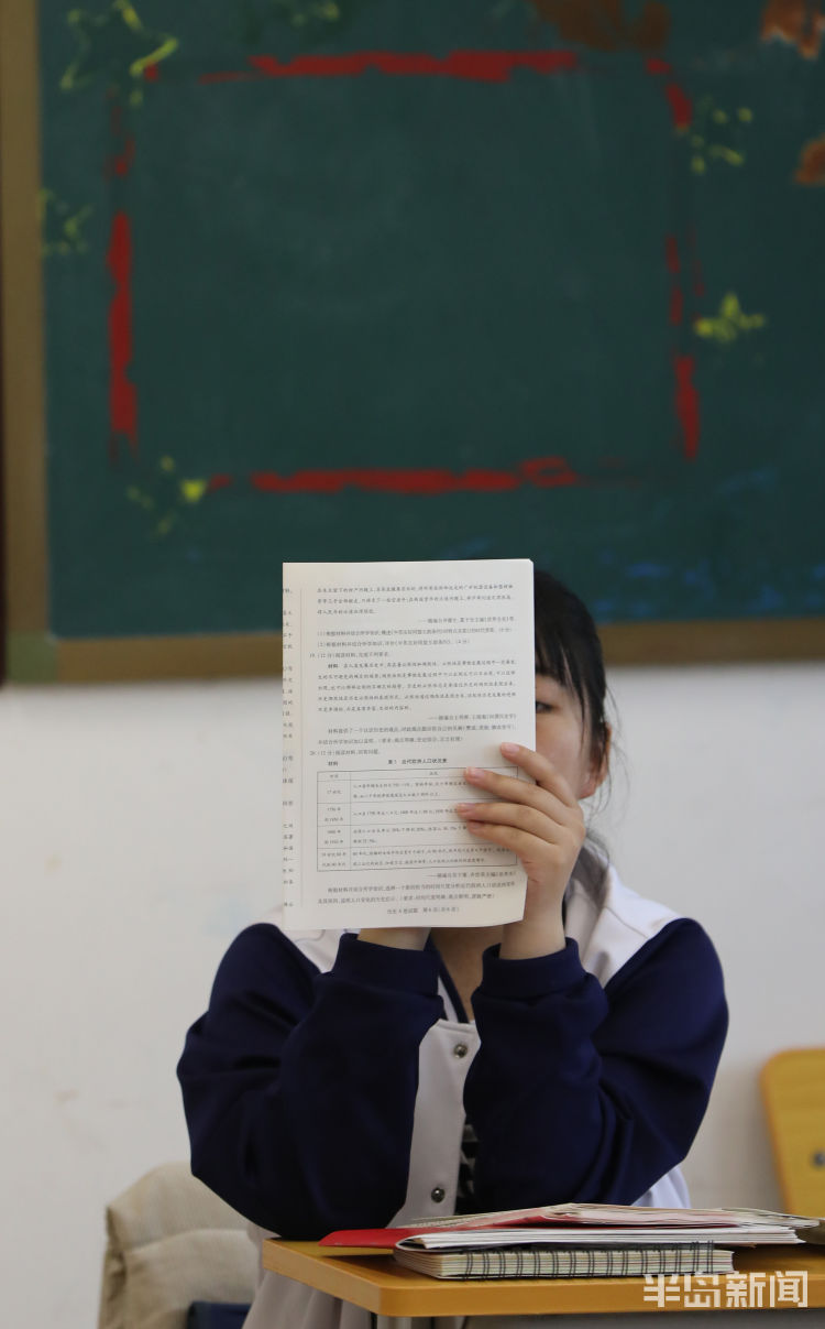 终会平度一中南村校区：高三学子奋进学习 为一个月后高考坚持努力