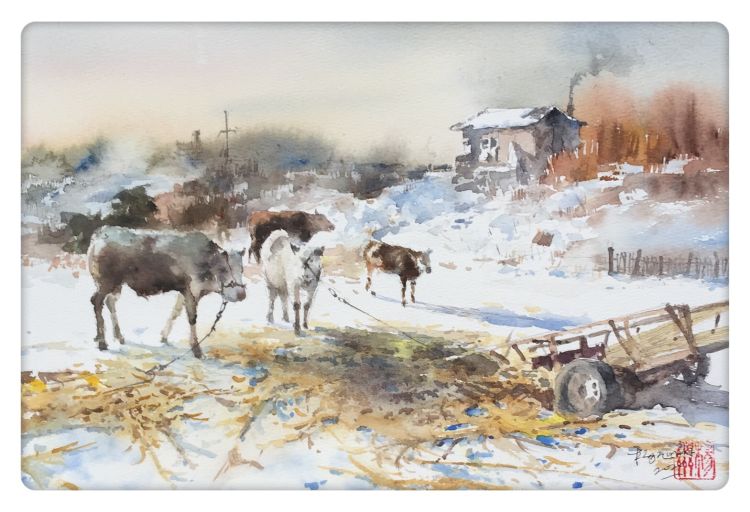 乡村、海港、老街……杨旭洲笔下的诗意世界