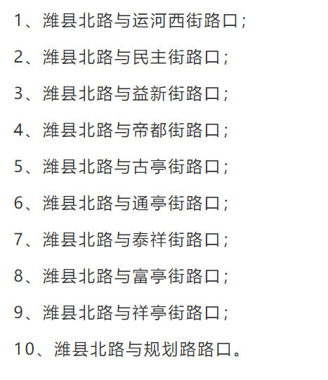 7月1日开始潍坊新启用多处电子警察