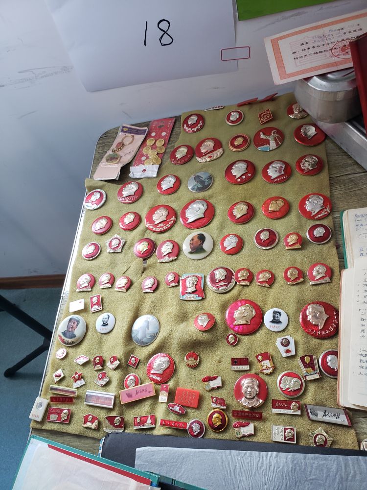 百余枚百余枚毛主席像章见证时代巨变 海都社区党员张玉华在藏品中记录点滴成长