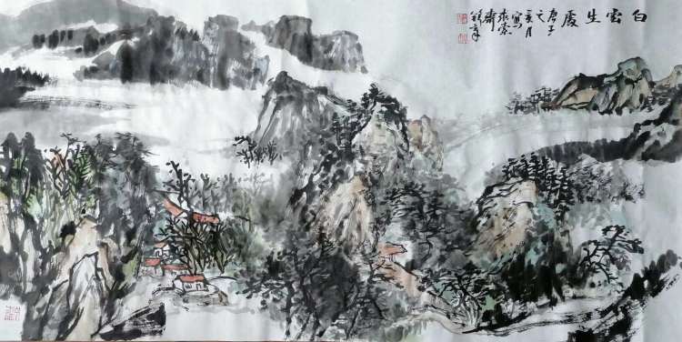 峰峦苍秀 意境壮美 翟锦章山水画欣赏之六