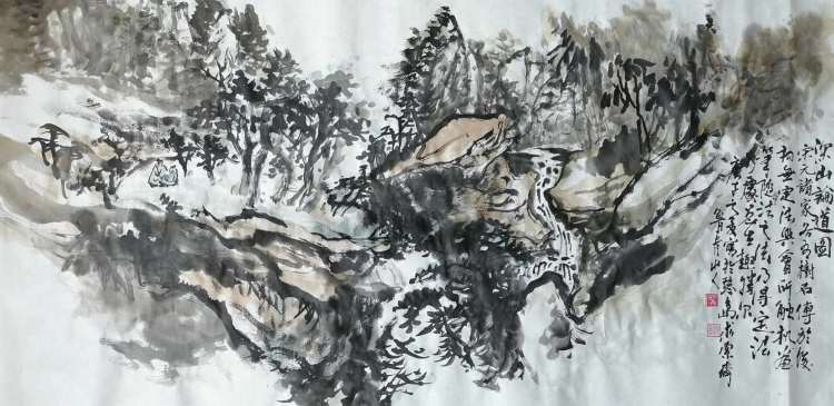 峰峦苍秀 意境壮美 翟锦章山水画欣赏之六