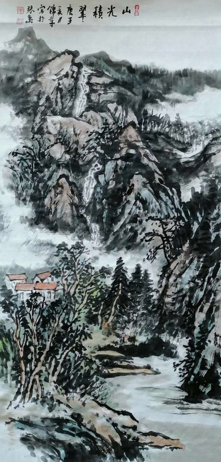 峰峦苍秀 意境壮美 翟锦章山水画欣赏之六