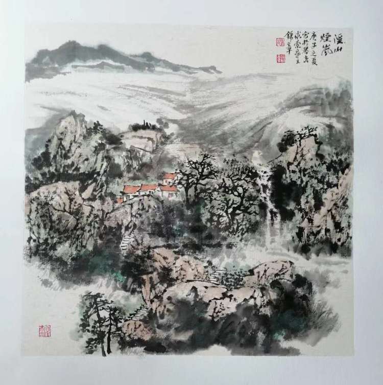 峰峦苍秀 意境壮美 翟锦章山水画欣赏之六