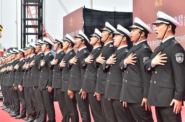 基层队山东港口青岛港创建“四强”基层队现场推进会火热召开