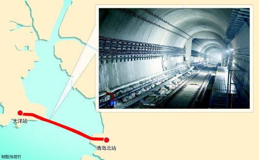 青岛地铁8号线过海段“点亮”了 照亮5.4千米“海底长龙”