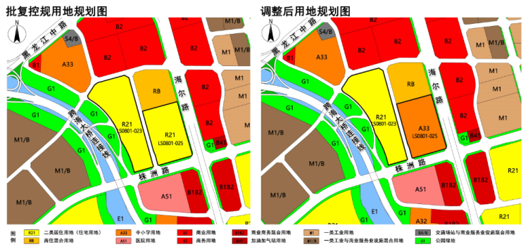 30崂山海尔路北地块控规调整为中小学用地 规划30班高中