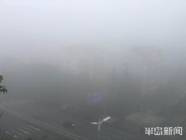 雾气7月7日青岛沿海一线现大雾天气 请注意防范