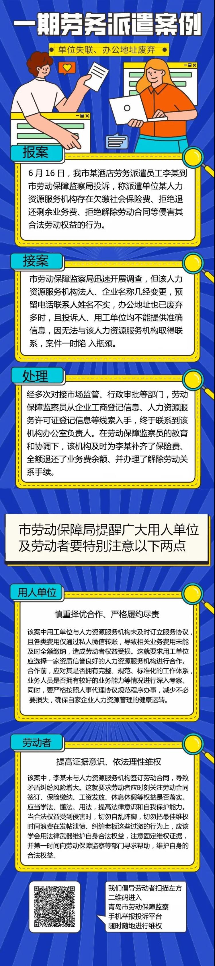 NO|青岛市人社局提醒用人单位和劳动者向劳务派遣纠纷说NO
