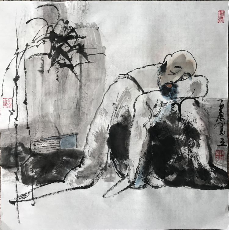 |古拙苍劲 内蕴神秀——梁百庚人物画欣赏（之十）