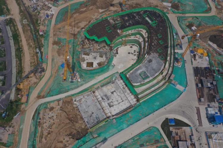 攻坚克难|中央美术学院青岛校区工程进展顺利 “莫比乌斯环设计”渐露真容