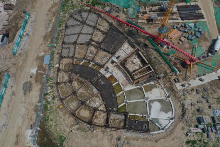 攻坚克难|中央美术学院青岛校区工程进展顺利 “莫比乌斯环设计”渐露真容