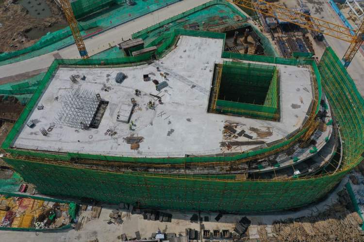 攻坚克难|中央美术学院青岛校区工程进展顺利 “莫比乌斯环设计”渐露真容